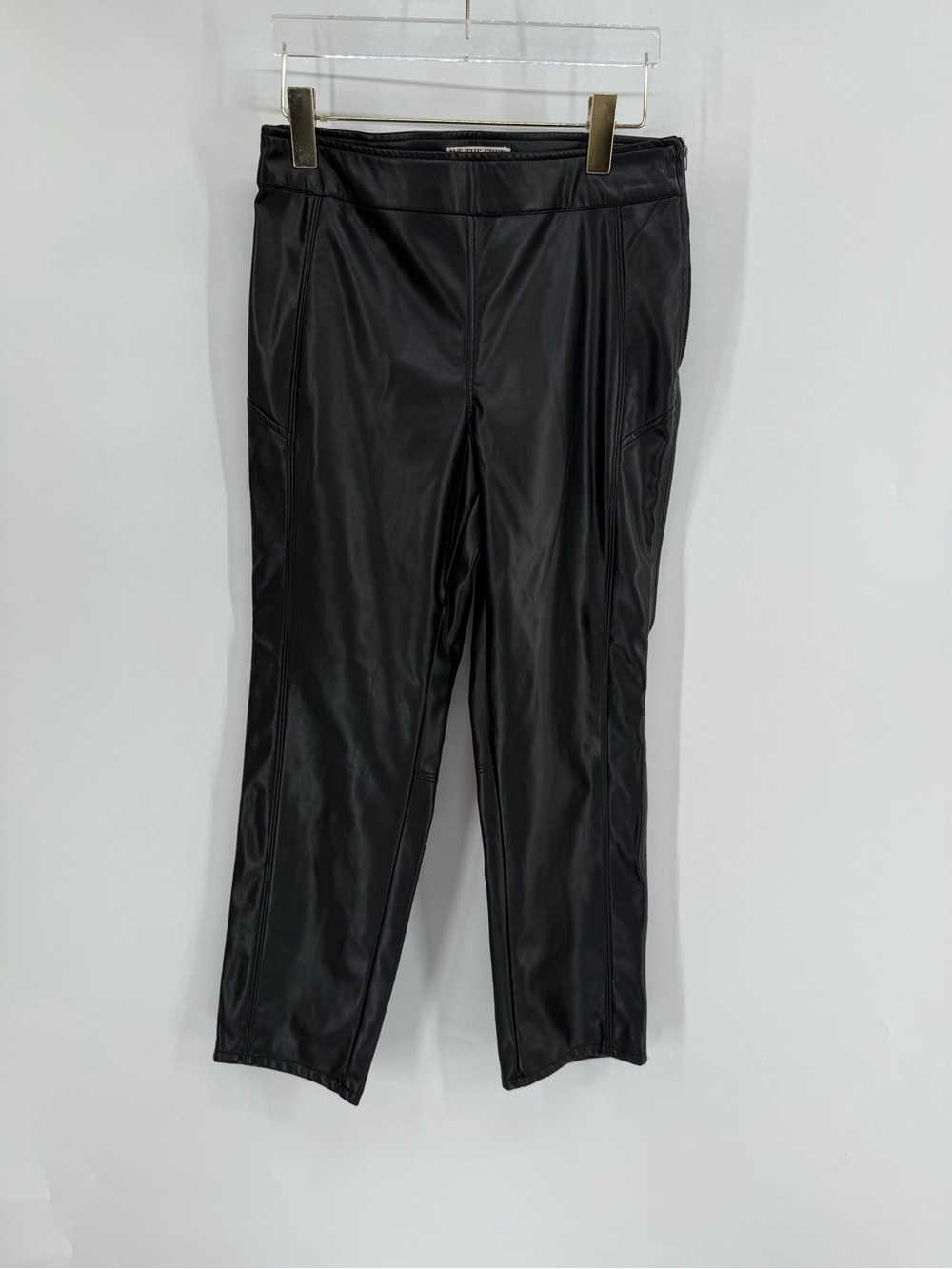 We the free black faux leather pants size 6